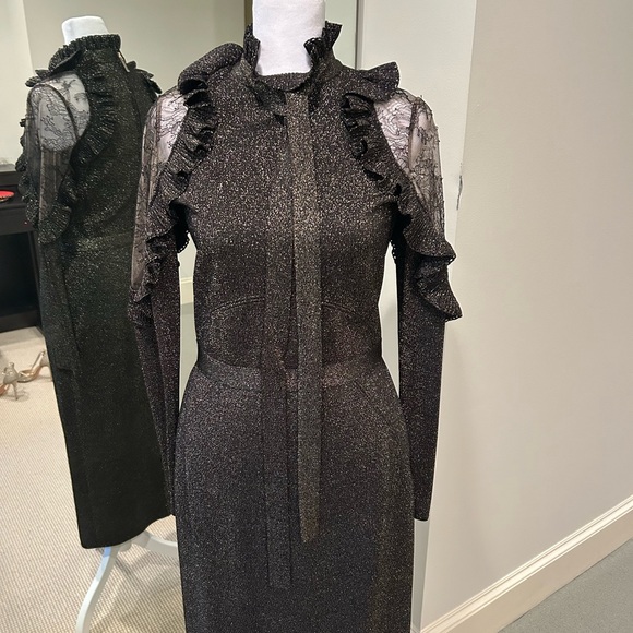 Elie Saab Dresses & Skirts - Elegant Black Ruffle Dress